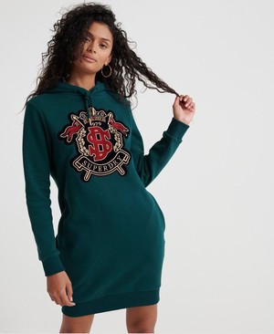 Superdry Ada Embellished Sweat Női Ruhák MélyZöld | LPQIS6174